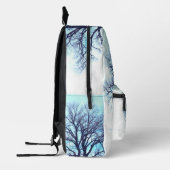 Blauwe winter bedrukte rugzak (Links)