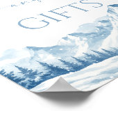 Blauwe Winter Bruiloft Uitnodigingskaarten en Cade Poster (Hoek)