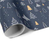 Blauwe winter cadeaupapier (Rol Hoek)