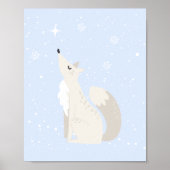 Blauwe Winter | Fox Arctic Dierenkwekerij Decor Poster (Voorkant)