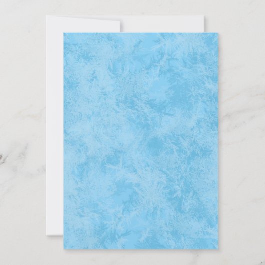 Blauwe Winter Frost bruiloft uitnodiging (Achterkant)