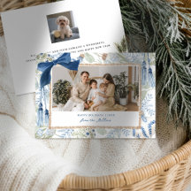 Blauwe Winter Grandmillenial Landschapsfamiliefoto