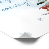 Blauwe Winter Het is koud Buiten Bedankt voor je k Poster (Hoek)