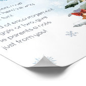 Blauwe winter Het is koud buiten Late Night Luiers Poster (Hoek)