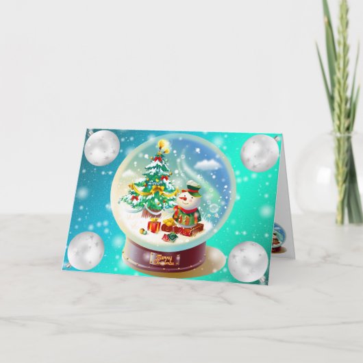 Blauwe winter kaart (Voorkant)