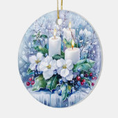Blauwe Winter Kerst Ornament (Links)
