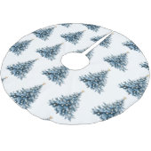 Blauwe Winter Kerstboom Gouden Ster Kerstboom Rok (Gekanteld)