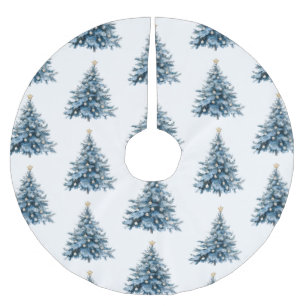 Blauwe Winter Kerstboom Gouden Ster Rok