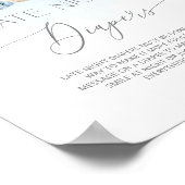 Blauwe winter Kerstboom Late nacht luiers Poster (Hoek)