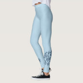 Blauwe Winter Laat het sneeuwen Leggings (Links)