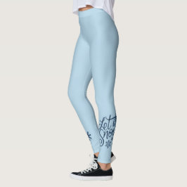 Blauwe Winter Laat het sneeuwen Leggings
