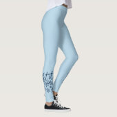 Blauwe Winter Laat het sneeuwen Leggings (Rechts)