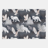 Blauwe Winter Landschap Wrapping Papier Bladen Inpakpapier Vel (Voorkant 2)