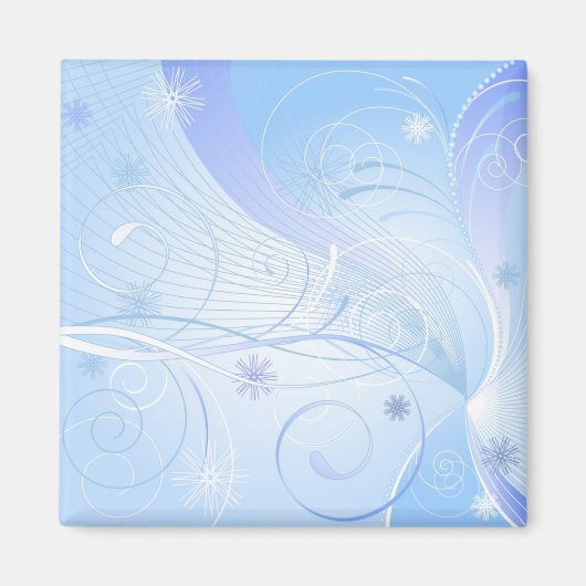 blauwe winter magneet (Voorkant)