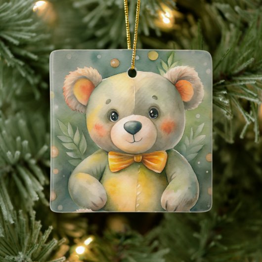 Blauwe winter met herten keramisch ornament (Boom)