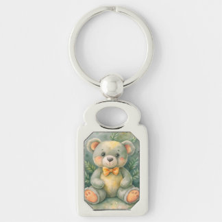 Blauwe winter met herten sleutelhanger