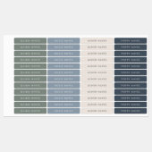 Blauwe Winter Naamlabels Labels (Vel)