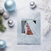 Blauwe Winter Onederland 1e Verjaardag uitnodiging