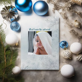 Blauwe Winter Onederland 1e Verjaardag uitnodiging