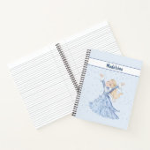 Blauwe Winter Prinses Meisjes Persoonlijk Notitieboek (Binnen)