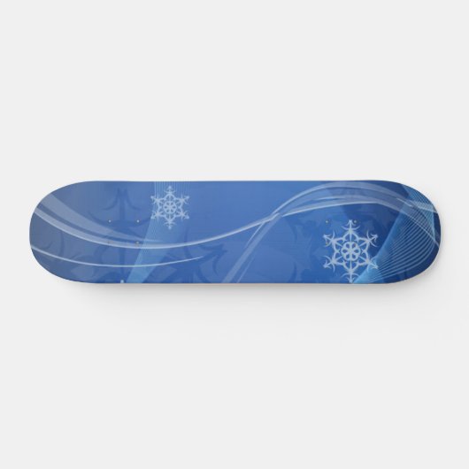 Blauwe Winter Skateboard (Horizontaal)