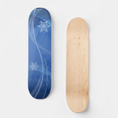 Blauwe Winter Skateboard (Voorkant)