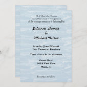 Blauwe winter sneeuw bruiloft kaart (Voorkant / Achterkant)