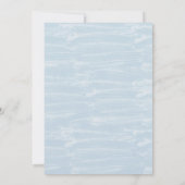 Blauwe winter sneeuw bruiloft kaart (Achterkant)