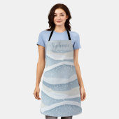 Blauwe Winter Sneeuwval Golf Gepersonaliseerd Patr Schort (Gedragen)