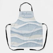 Blauwe Winter Sneeuwval Golf Gepersonaliseerd Patr Schort (Voorkant)