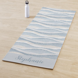 Blauwe Winter Sneeuwval Golf Gepersonaliseerd Patr Yogamat