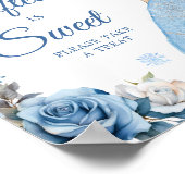 Blauwe Winter Sneeuwvlok Mis Quince Fifteen is zoe Poster (Hoek)