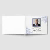 Blauwe Winter Sneeuwvlok Viering van het Leven Mem Gastenboek (Volledig)