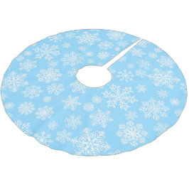 Blauwe Winter Sneeuwvlokken Kerstpatroon Kerstboom Rok