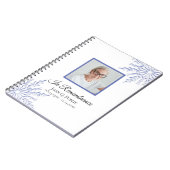 Blauwe Winter Sneeuwvlokken Viering van het Leven  Notitieboek (Linkerzijde)