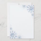 Blauwe Winter Teddybeer Babyshower Uitnodiging (Achterkant)