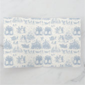 Blauwe Winter Toile Chinoiserie Kaart (Binnen)