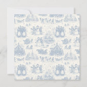 Blauwe Winter Toile Chinoiserie Kaart (Achterkant)