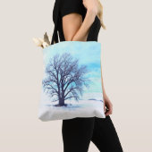 Blauwe winter tote bag (Dichtbij)