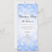 Blauwe Winter Vakantie Uitnodigen w / Programma &  (Voorkant)