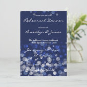 Blauwe winter van het huwelijk kaart (Staand voorkant)