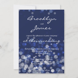 Blauwe winter van het huwelijk kaart