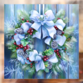 Blauwe Winter Window Cling Raamsticker (Vel 2)