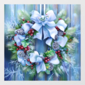 Blauwe Winter Window Cling Raamsticker (Vel)