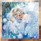 Blauwe Winter Window Cling Raamsticker (Vel 2)