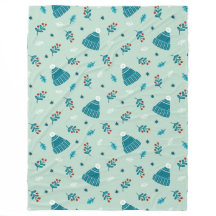 Blauwe Winter Wonderland deken