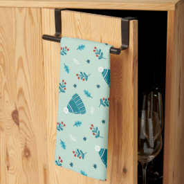 Blauwe Winter Wonderland handdoek