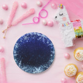 Blauwe Winter Wonderland Ijspegels Feest Papieren Bordje (Feest)