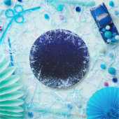 Blauwe Winter Wonderland Ijspegels Feestje Papieren Bordje (Feest)