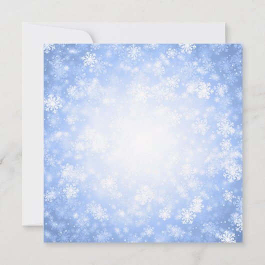 Blauwe winter Wonderland Kaart (Achterkant)